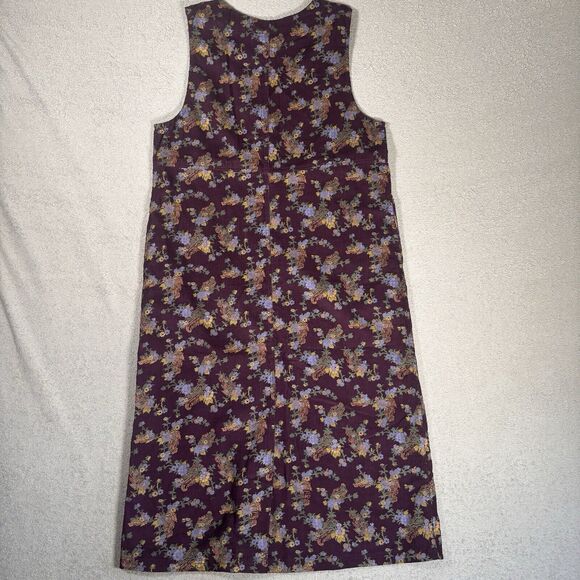 Serengeti Size Small Corduroy Purple Floral Jumper Dress Cottagecore Phoebe 90s - Picture 7 of 12